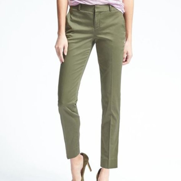 Banana Republic Pants - Banana Republic Ryan Fit Sateen Olive Green Sz 2